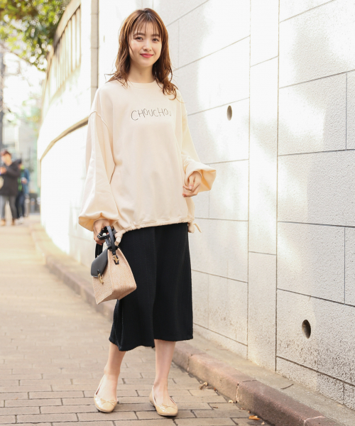 Heather(ヘザー)の「ドロストロゴウラケプルオーバー 829550(スウェット・レディース・ホワイト/パープル/ブラック・FREE)」の15枚目の写真