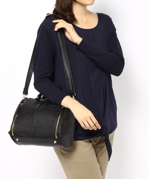 BEAUTY&YOUTH UNITED ARROWS（ビューティーアンドユースユナイテッドアローズ）の「BYSF フェイクジップ 2WAYボストンバッグ2 ◆（ボストンバッグ・レディース・ブラック/レッド/ベージュ/ワインレッド・フリー）」の9枚目の写真