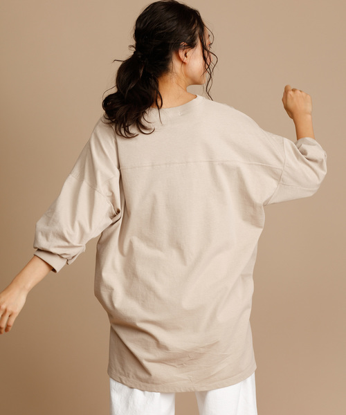 Munich（ミューニック）の「度詰天竺カットソーパフスリーブビッグプルオーバー（Tシャツ/カットソー・レディース・ホワイト/ベージュ/ブラウン/ダークグレー・FREE）」の11枚目の写真