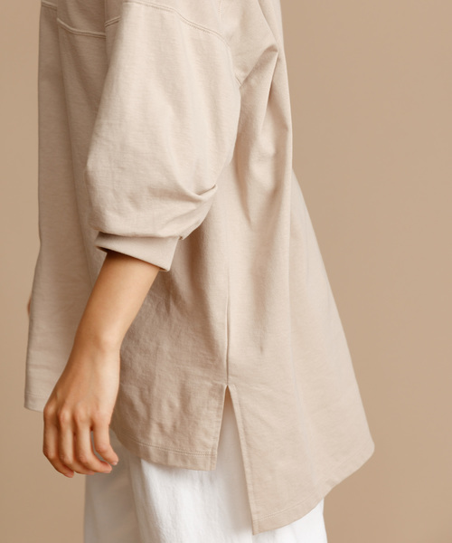 Munich（ミューニック）の「度詰天竺カットソーパフスリーブビッグプルオーバー（Tシャツ/カットソー・レディース・ホワイト/ベージュ/ブラウン/ダークグレー・FREE）」の13枚目の写真