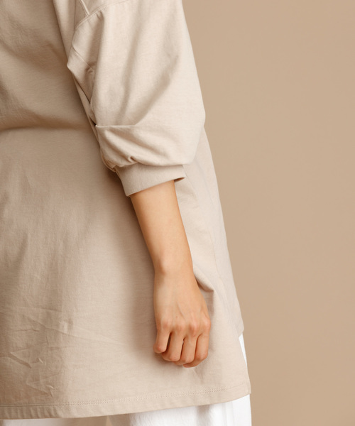 Munich（ミューニック）の「度詰天竺カットソーパフスリーブビッグプルオーバー（Tシャツ/カットソー・レディース・ホワイト/ベージュ/ブラウン/ダークグレー・FREE）」の14枚目の写真