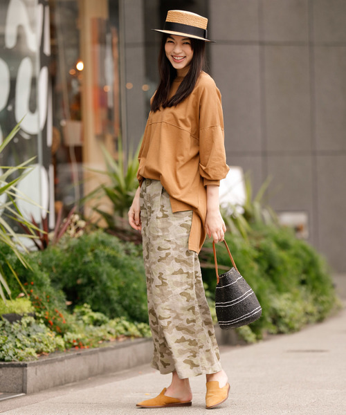 Munich（ミューニック）の「度詰天竺カットソーパフスリーブビッグプルオーバー（Tシャツ/カットソー・レディース・ホワイト/ベージュ/ブラウン/ダークグレー・FREE）」の16枚目の写真