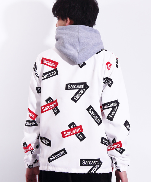 ８(eight)（エイト）の「ボックスロゴ コーチジャケット（ナイロンジャケット・メンズ・ホワイト/ブラック・MEDIUM/LARGE/X-LARGE）」の6枚目の写真