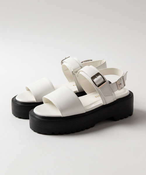 WEGO(ウィゴー)の「WEGO/厚底ベルトサンダル(サンダル・レディース・シルバー/ホワイト/ワイン/ブラック・LARGE/MEDIUM)」の14枚目の写真