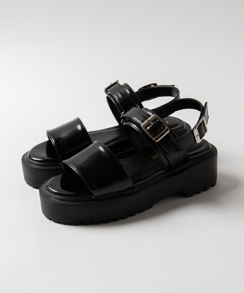 WEGO(ウィゴー)の「WEGO/厚底ベルトサンダル(サンダル・レディース・シルバー/ホワイト/ワイン/ブラック・LARGE/MEDIUM)」の12枚目の写真