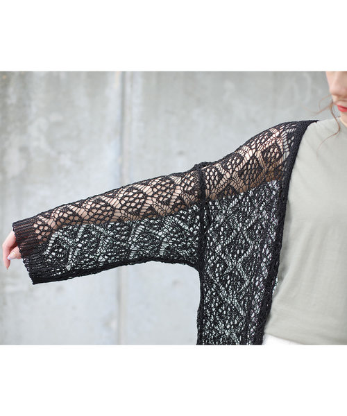 Gready Brilliant（グレディブリリアン）の「柄編みニットCD（カーディガン/ボレロ・レディース・ブラック/ベージュ・38）」の13枚目の写真