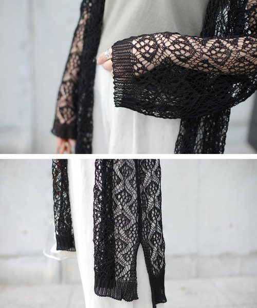 Gready Brilliant（グレディブリリアン）の「柄編みニットCD（カーディガン/ボレロ・レディース・ブラック/ベージュ・38）」の14枚目の写真