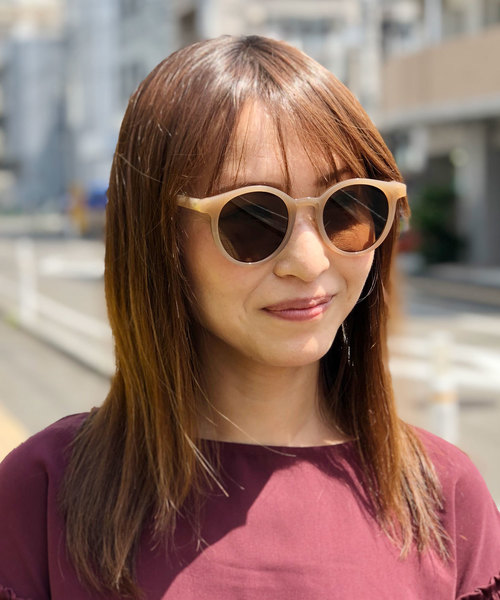 dictionary（ディクショナリー）の「【dictionary】ボストン カラー フレーム サングラス（サングラス・レディース・ベージュ/オフホワイト/オレンジ/ブラック/ブラウン/クリア・FREE）」の14枚目の写真