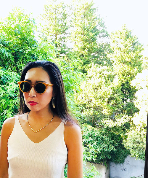 dictionary（ディクショナリー）の「【dictionary】ボストン カラー フレーム サングラス（サングラス・レディース・ベージュ/オフホワイト/オレンジ/ブラック/ブラウン/クリア・FREE）」の16枚目の写真