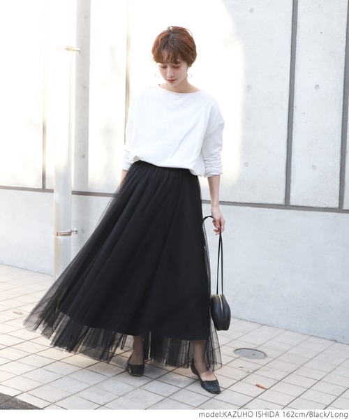 coca（coca）（コカ）の「長さ選べる上品カラーチュールスカート(LONG)（スカート・レディース・ブラック/ベージュ/パープル/ブラウン/ライトグレー/アイボリー/ラベンダー/チャコールグレー・LONG/ONE SIZE）」の19枚目の写真