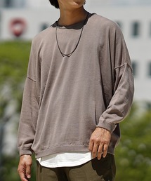 【MinoriTY】ドルマンスリーブハイゲージスウェットセーター メンズ 無地 オーバーサイズ ビッグシルエット
