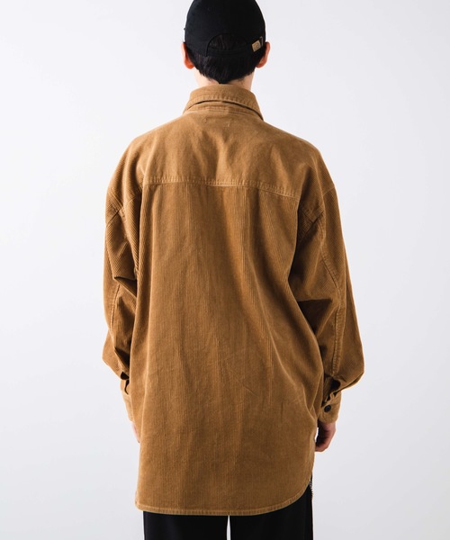 WEGO（ウィゴー）の「WEGO/コーデュロイロングシャツ（シャツ/ブラウス・メンズ・ベージュ/アイボリー/ライトピンク・MEDIUM/LARGE）」の7枚目の写真