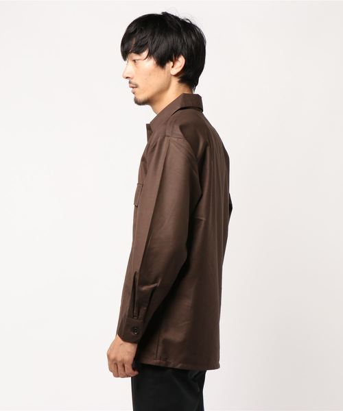 JUNRED（ジュンレッド）の「TRダブルフラップポケットシャツ（シャツ/ブラウス・メンズ・ダークブラウン/ブラック/オレンジ・M/L）」の4枚目の写真