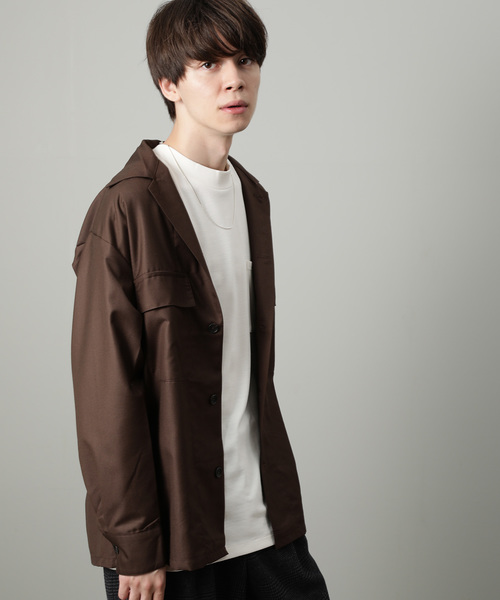 JUNRED（ジュンレッド）の「TRダブルフラップポケットシャツ（シャツ/ブラウス・メンズ・ダークブラウン/ブラック/オレンジ・M/L）」の2枚目の写真