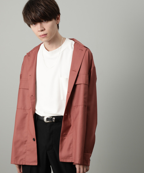 JUNRED（ジュンレッド）の「TRダブルフラップポケットシャツ（シャツ/ブラウス・メンズ・ダークブラウン/ブラック/オレンジ・M/L）」の3枚目の写真