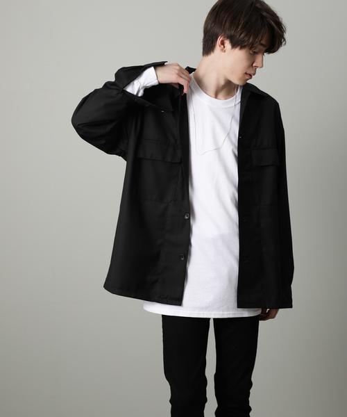 JUNRED（ジュンレッド）の「TRダブルフラップポケットシャツ（シャツ/ブラウス・メンズ・ダークブラウン/ブラック/オレンジ・M/L）」の8枚目の写真