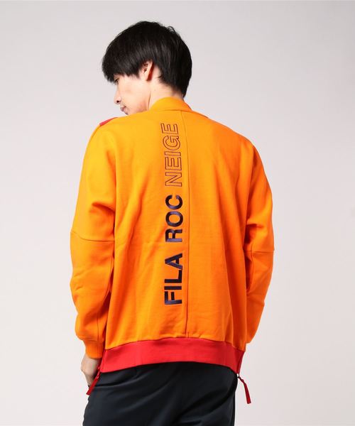 FILA HERITAGE(フィラヘリテージ)の「FILA(フィラ)モックネックシャツ(Tシャツ/カットソー・メンズ・ホワイト/ブラック/グレー/オレンジ・M/S/L)」の10枚目の写真