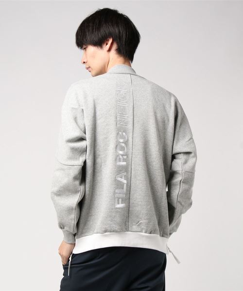 FILA HERITAGE(フィラヘリテージ)の「FILA(フィラ)モックネックシャツ(Tシャツ/カットソー・メンズ・ホワイト/ブラック/グレー/オレンジ・M/S/L)」の9枚目の写真