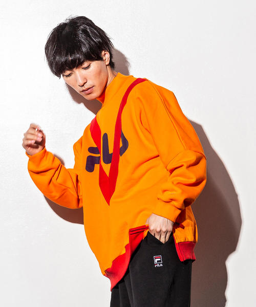 FILA HERITAGE(フィラヘリテージ)の「FILA(フィラ)モックネックシャツ(Tシャツ/カットソー・メンズ・ホワイト/ブラック/グレー/オレンジ・M/S/L)」の17枚目の写真