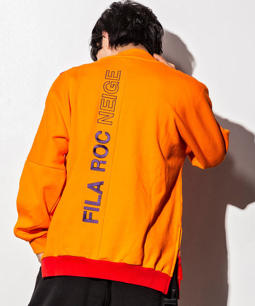 FILA HERITAGE(フィラヘリテージ)の「FILA(フィラ)モックネックシャツ(Tシャツ/カットソー・メンズ・ホワイト/ブラック/グレー/オレンジ・M/S/L)」の15枚目の写真