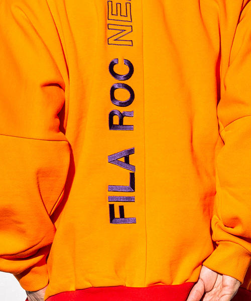 FILA HERITAGE(フィラヘリテージ)の「FILA(フィラ)モックネックシャツ(Tシャツ/カットソー・メンズ・ホワイト/ブラック/グレー/オレンジ・M/S/L)」の14枚目の写真