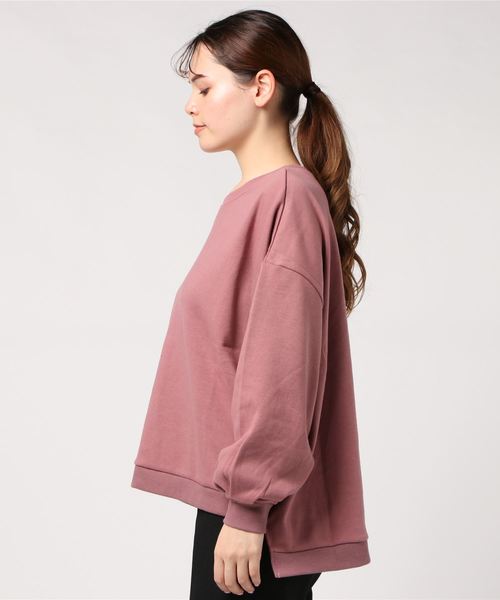 notch.(ノッチ)の「ビッグシルエットトップス(スウェット・レディース・ブラック/ベージュ/オフホワイト/ピンク/モカ・M)」の7枚目の写真