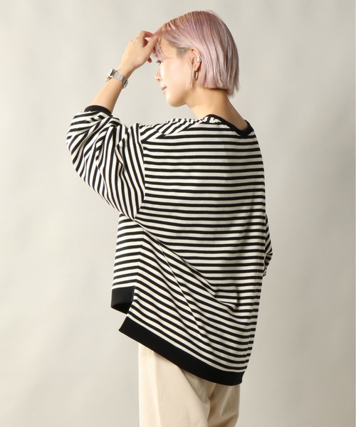 notch.(ノッチ)の「ビッグシルエットトップス(スウェット・レディース・ブラック/ベージュ/オフホワイト/ピンク/モカ・M)」の1枚目の写真