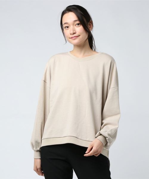 notch.(ノッチ)の「ビッグシルエットトップス(スウェット・レディース・ブラック/ベージュ/オフホワイト/ピンク/モカ・M)」の12枚目の写真