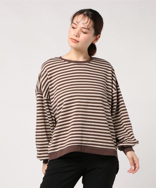 notch.(ノッチ)の「ビッグシルエットトップス(スウェット・レディース・ブラック/ベージュ/オフホワイト/ピンク/モカ・M)」の11枚目の写真