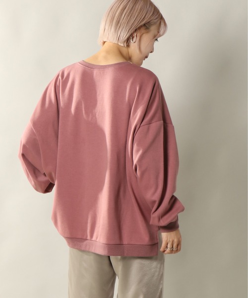 notch.(ノッチ)の「ビッグシルエットトップス(スウェット・レディース・ブラック/ベージュ/オフホワイト/ピンク/モカ・M)」の16枚目の写真