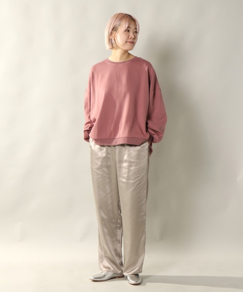 notch.(ノッチ)の「ビッグシルエットトップス(スウェット・レディース・ブラック/ベージュ/オフホワイト/ピンク/モカ・M)」の13枚目の写真