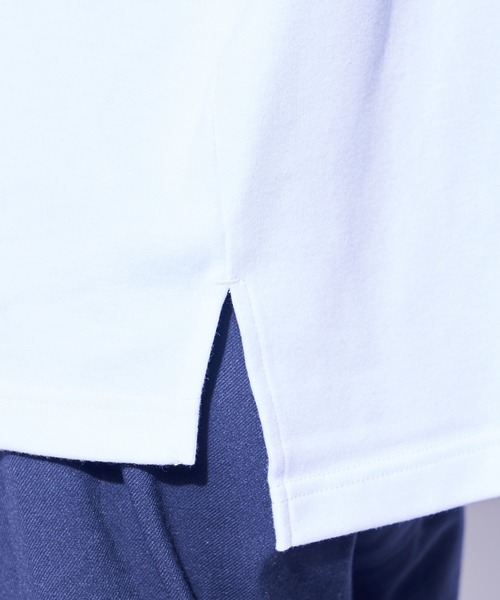 CASPER JOHN(キャスパージョン)の「Over Mocc-neck Big T-shirts/オーバーモックネックビッグTシャツ(Tシャツ/カットソー・メンズ・ホワイト/ブルー・マルチサイズ)」の20枚目の写真