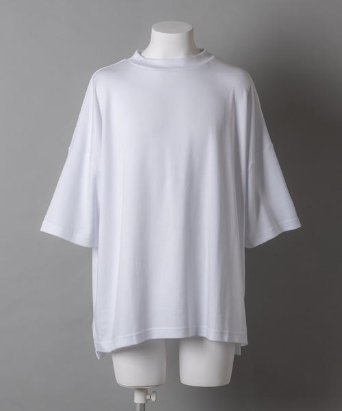 CASPER JOHN(キャスパージョン)の「Over Mocc-neck Big T-shirts/オーバーモックネックビッグTシャツ(Tシャツ/カットソー・メンズ・ホワイト/ブルー・マルチサイズ)」の21枚目の写真