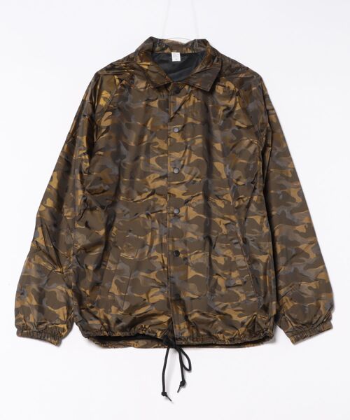 PARKS TOKYO SELECT（パークストウキョウセレクト）の「（UN）3-D CAMO COACHES JACKET（ナイロンジャケット・メンズ・チャコールグレー/ブラック/ゴールド・SMALL/MEDIUM/LARGE）」の3枚目の写真