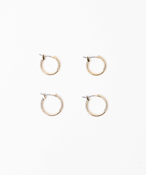 WEGO(ウィゴー)の「WEGO/【4点セット】フープピアス(ピアス(両耳用)・メンズ・シルバー/ゴールド・FREE)」の2枚目の写真