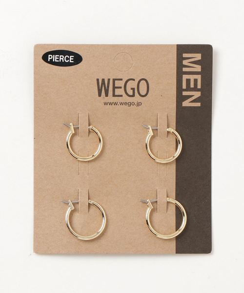 WEGO(ウィゴー)の「WEGO/【4点セット】フープピアス(ピアス(両耳用)・メンズ・シルバー/ゴールド・FREE)」の3枚目の写真