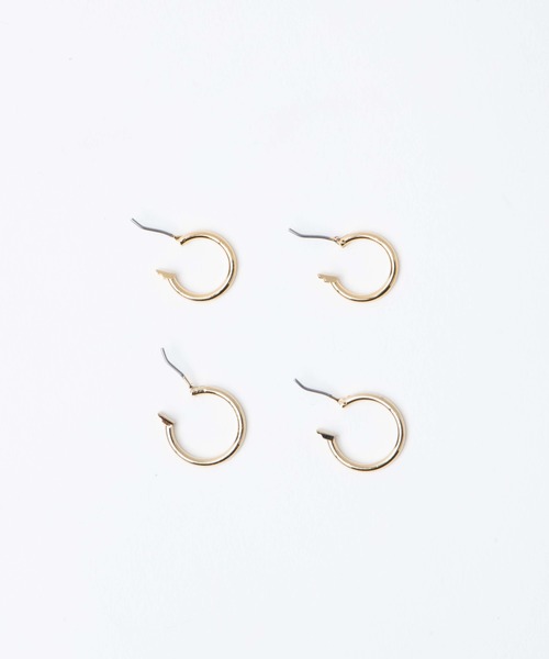 WEGO(ウィゴー)の「WEGO/【4点セット】フープピアス(ピアス(両耳用)・メンズ・シルバー/ゴールド・FREE)」の6枚目の写真