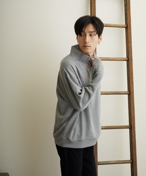 B.I.D.（ビーアイディー）の「《ISLAND PEAK》パイル裏起毛ハーフZIPハイネック（スウェット・レディース・ブラック/ベージュ/マルチ/杢グレー・MEDIUM/LARGE/X-LARGE）」の12枚目の写真