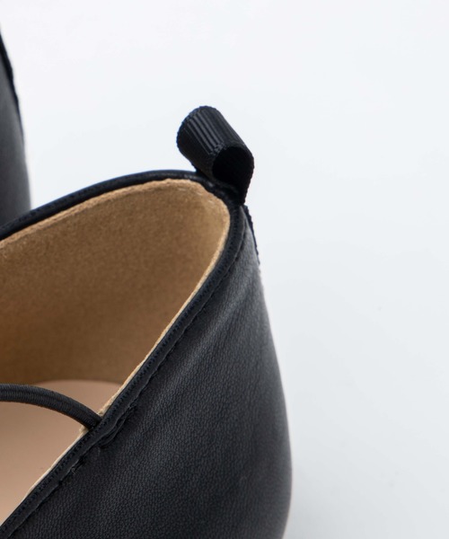 WEGO（ウィゴー）の「WEGO/スクエアトゥデザインバレエシューズ（バレエシューズ・レディース・ブラック/アイボリー・MEDIUM/LARGE）」の7枚目の写真