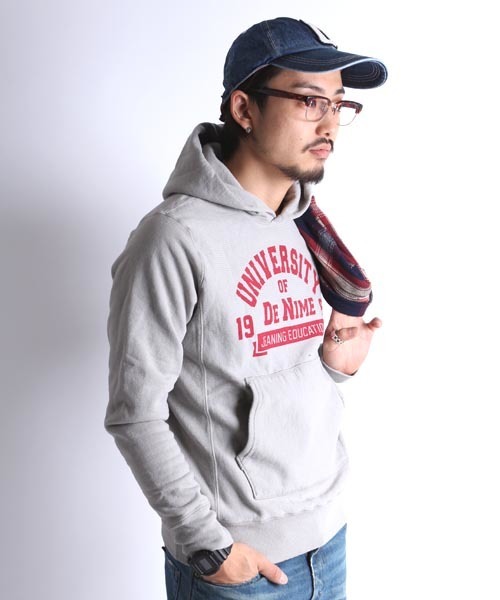 Denime（ドゥニーム）の「BASIC SWEAT PK UNIV（パーカー・メンズ・ネイビー/グレー/グリーン・MEDIUM/SMALL/LARGE）」の2枚目の写真