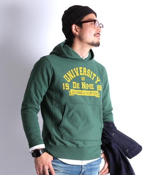 Denime（ドゥニーム）の「BASIC SWEAT PK UNIV（パーカー・メンズ・ネイビー/グレー/グリーン・MEDIUM/SMALL/LARGE）」の3枚目の写真