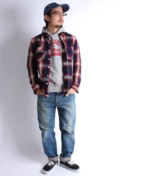 Denime（ドゥニーム）の「BASIC SWEAT PK UNIV（パーカー・メンズ・ネイビー/グレー/グリーン・MEDIUM/SMALL/LARGE）」の17枚目の写真