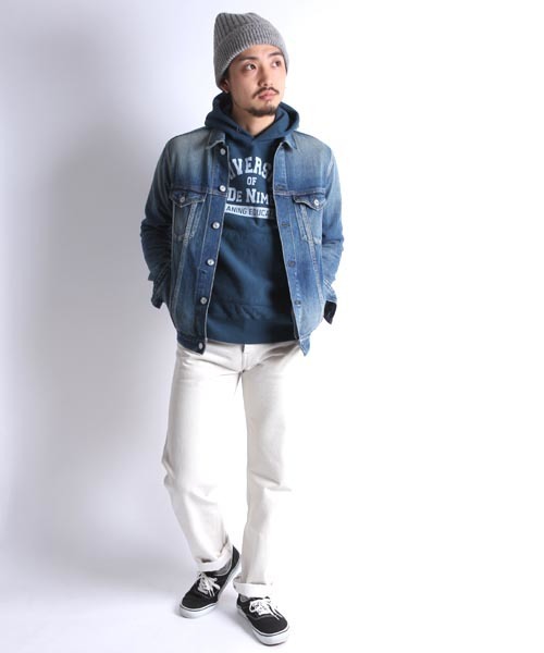 Denime（ドゥニーム）の「BASIC SWEAT PK UNIV（パーカー・メンズ・ネイビー/グレー/グリーン・MEDIUM/SMALL/LARGE）」の13枚目の写真