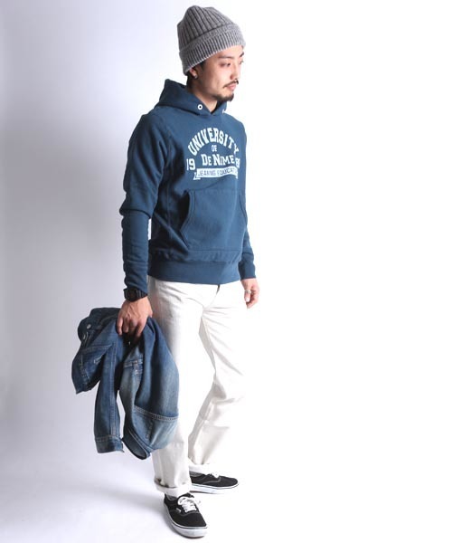 Denime（ドゥニーム）の「BASIC SWEAT PK UNIV（パーカー・メンズ・ネイビー/グレー/グリーン・MEDIUM/SMALL/LARGE）」の14枚目の写真