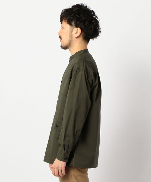 FREDY MAC（フレディーマック）の「【FREDYMAC SUNDAY TOOLS WEAR】バンドカラーシャツ／スタンドカラーカバーオール（シャツ/ブラウス・メンズ・ベージュ/ネイビー/パープル/オリーブ・M/L）」の5枚目の写真