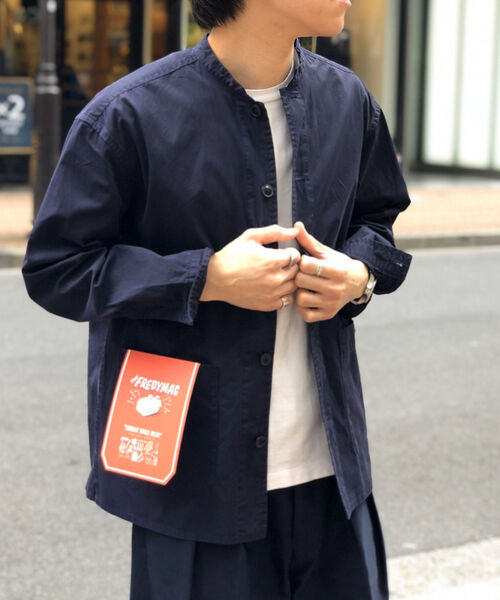 FREDY MAC（フレディーマック）の「【FREDYMAC SUNDAY TOOLS WEAR】バンドカラーシャツ／スタンドカラーカバーオール（シャツ/ブラウス・メンズ・ベージュ/ネイビー/パープル/オリーブ・M/L）」の19枚目の写真