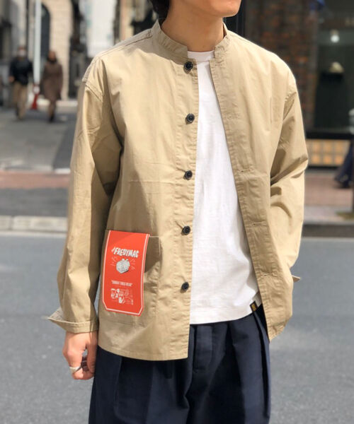 FREDY MAC（フレディーマック）の「【FREDYMAC SUNDAY TOOLS WEAR】バンドカラーシャツ／スタンドカラーカバーオール（シャツ/ブラウス・メンズ・ベージュ/ネイビー/パープル/オリーブ・M/L）」の17枚目の写真