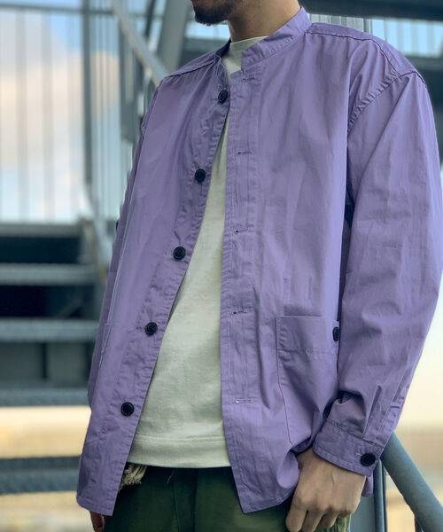 FREDY MAC（フレディーマック）の「【FREDYMAC SUNDAY TOOLS WEAR】バンドカラーシャツ／スタンドカラーカバーオール（シャツ/ブラウス・メンズ・ベージュ/ネイビー/パープル/オリーブ・M/L）」の12枚目の写真