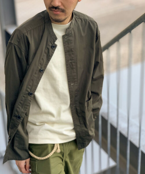 FREDY MAC（フレディーマック）の「【FREDYMAC SUNDAY TOOLS WEAR】バンドカラーシャツ／スタンドカラーカバーオール（シャツ/ブラウス・メンズ・ベージュ/ネイビー/パープル/オリーブ・M/L）」の8枚目の写真