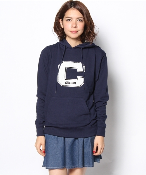 WEGO（ウィゴー）の「WEGO/イニシャルワッペンパーカー（パーカー・レディース・アイボリー/杢グレー/ネイビー/ワイン・FREE）」の5枚目の写真